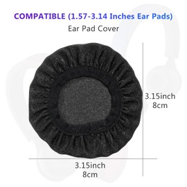 Headphone Ear Pads Covers, PChero 2 Pairs Washable Strechable Headset Earpads Protectors Sweat Cover for Gym Training Aviation Gaming On Ear Headphones, Fit 1.57" - 3.14" Ear Pads