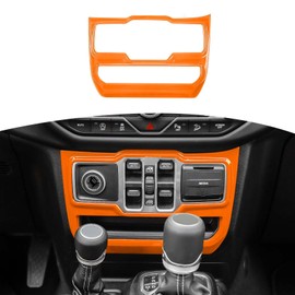 RT-TCZ for Jeep JL Center Dash Window Switch Panel Trim Cover for Jeep Wrangler JL JLU Gladiator JT 2018-2024 Orange Interior Accessories