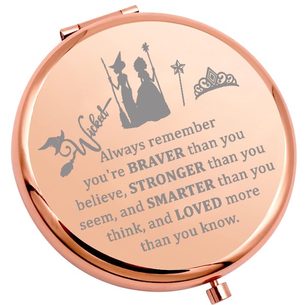 WSNANG Wicked The Musical Gifts Elphaba and Glinda Makeup Mirror Broadway Musical Lover Gift Wicked Musical Merchandise (Glinda Mirror)