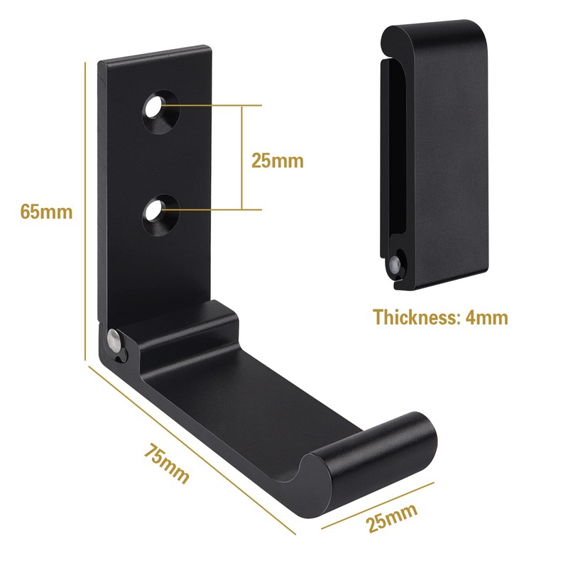 Leryati Pack of 2 Folding Hooks, Foldable Wall Hooks, 90°