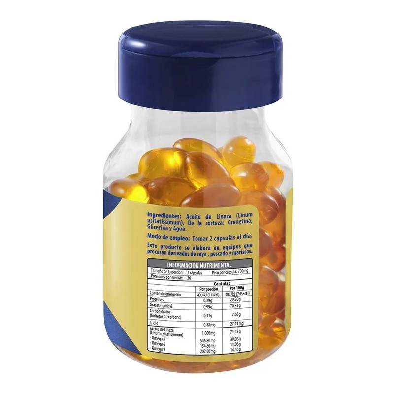 Omega 3, 6 Y 9 C/60 Naturagel/ Aceite Pescado, Linaza,