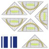 6 Pieces Triangle Rulers, 2 Pieces Erasers, Plastic Rulers, Multi-Function