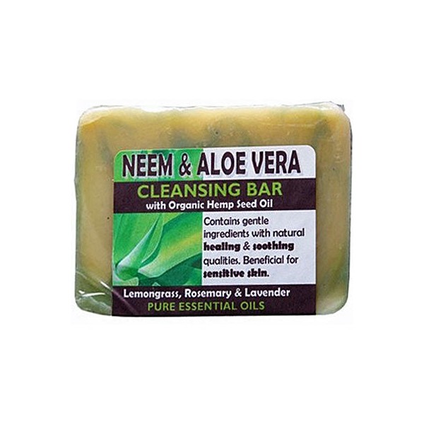 Harmony Soapworks Neem and Aloe Vera Cleansing Bar Soap 140g