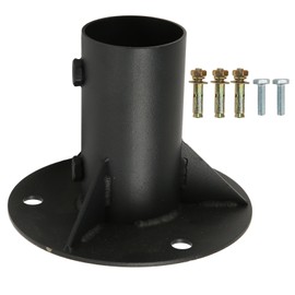 Chain Link Fence Pole Floor Flange Base Flange Heavy Solid Fence Post Concrete Mount for Holding Fence Mailbox Flag Round Posts 52mm / 2.0in