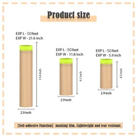 Hubaow Masking Paper, 20" X 150feet, Tape and Drape for Automotive Painting Covering, Paint Spray Shield for House Painting