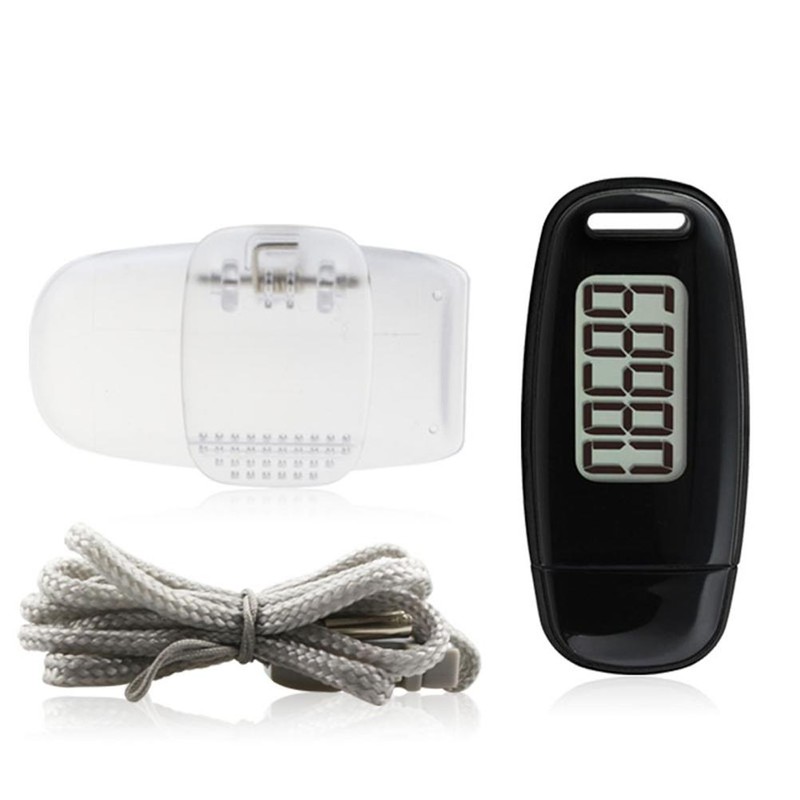 USB Charging Step Counter Walking 3D Pedometer with Large LCD