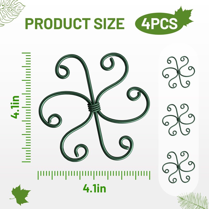 Yeomant 4PCS Iron Monstera Support, Uniquely Designed Plant Support Stakes