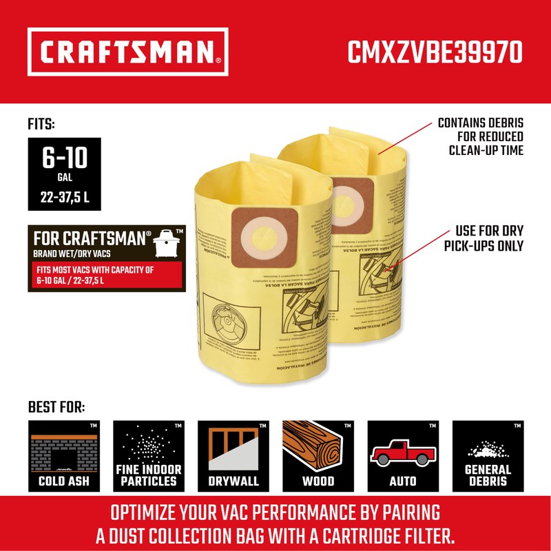 CRAFTSMAN CMXZVBE39970 Genuine Fine Dust Wet Dry Vac Dust Collection