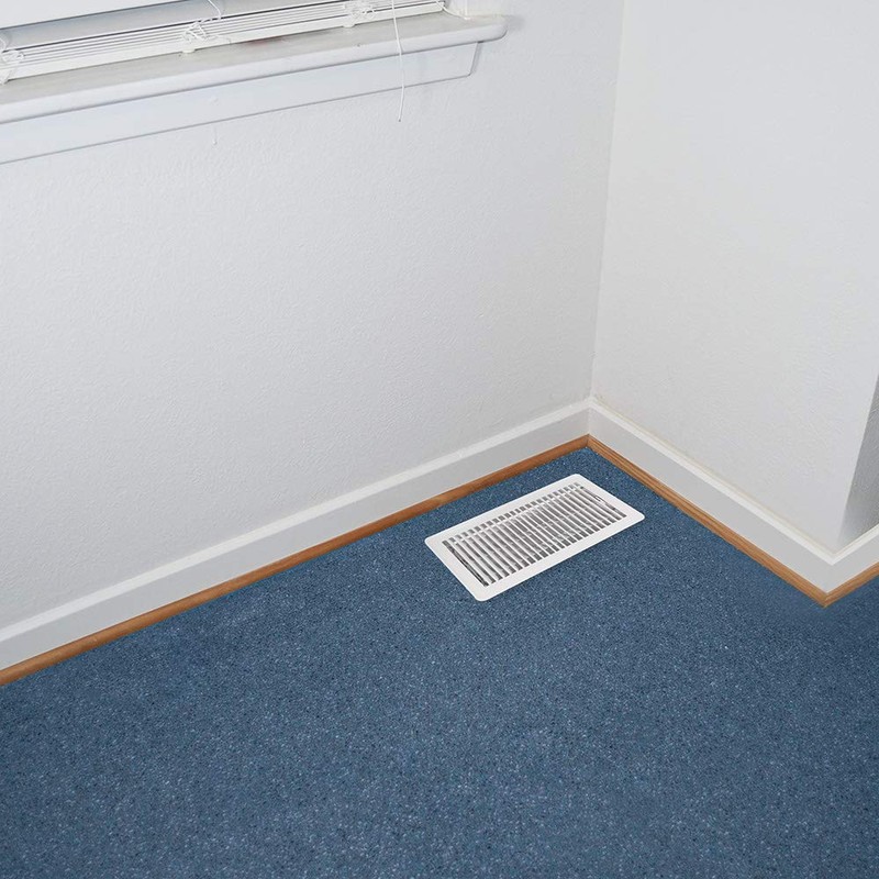 EZ-Flo 61638, White Floor Register Diffuser, 12 inch (W) x