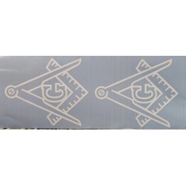 KOTT'S DECAL BRAND 6" MASON LOGO MASONIC VINYL DECAL STICKER Laptop bumper Window