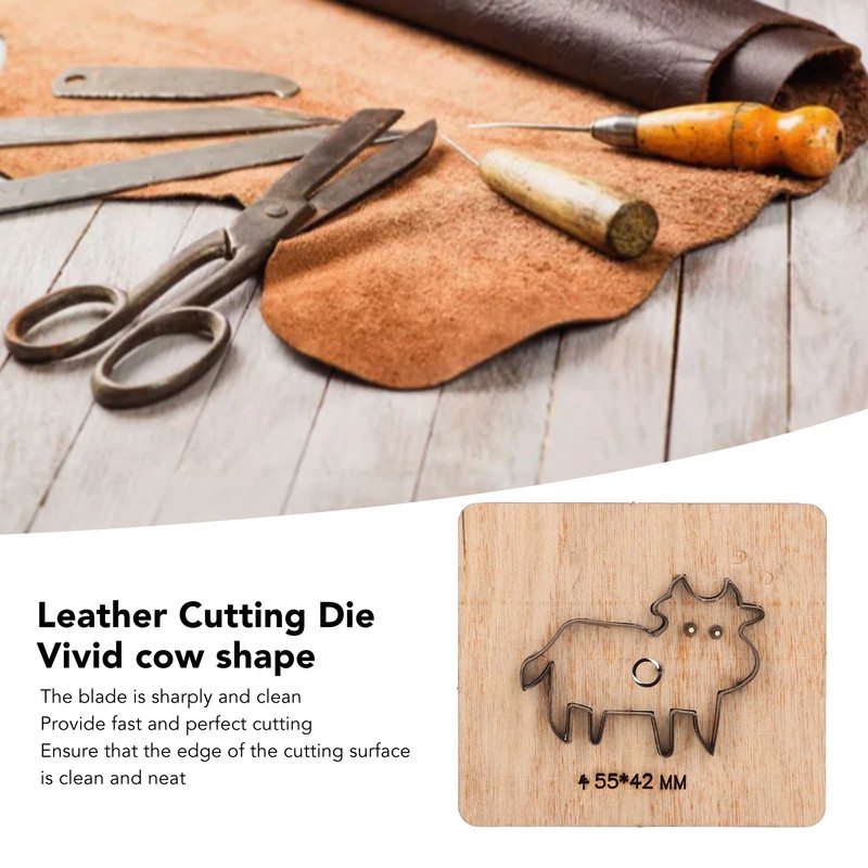 Cutting Die Cow Shape 55x42mm Leather Punching Mold Alloy Steel