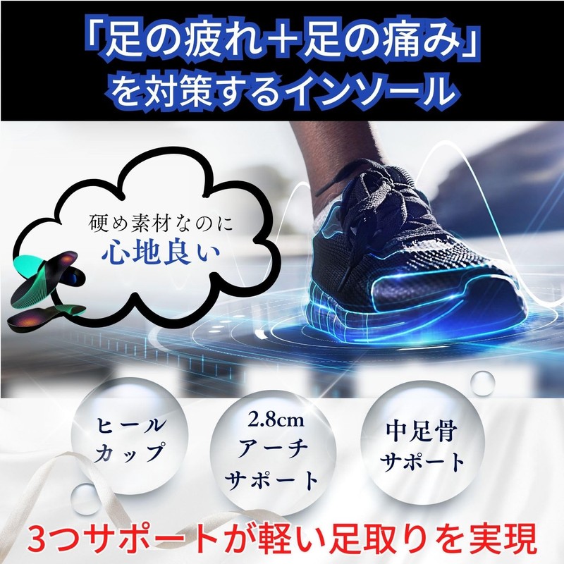 Rela Kino Insole [Physical The] Arch Support, Standing Work, Sports,