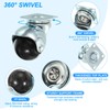PATIKIL 1.5 Inch Ball Caster Wheels Set of 4, 360°