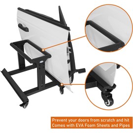 Hooke Road Wrangler & Bronco 2 Doors Storage Holder Sliding Cart Door Hanger Rack Stand Bracket for 1981-1986 Jeep CJ-8 & 1987-2025 Wrangler YJ TJ JK JL Gladiator JT & 2021-2025 Ford Bronco