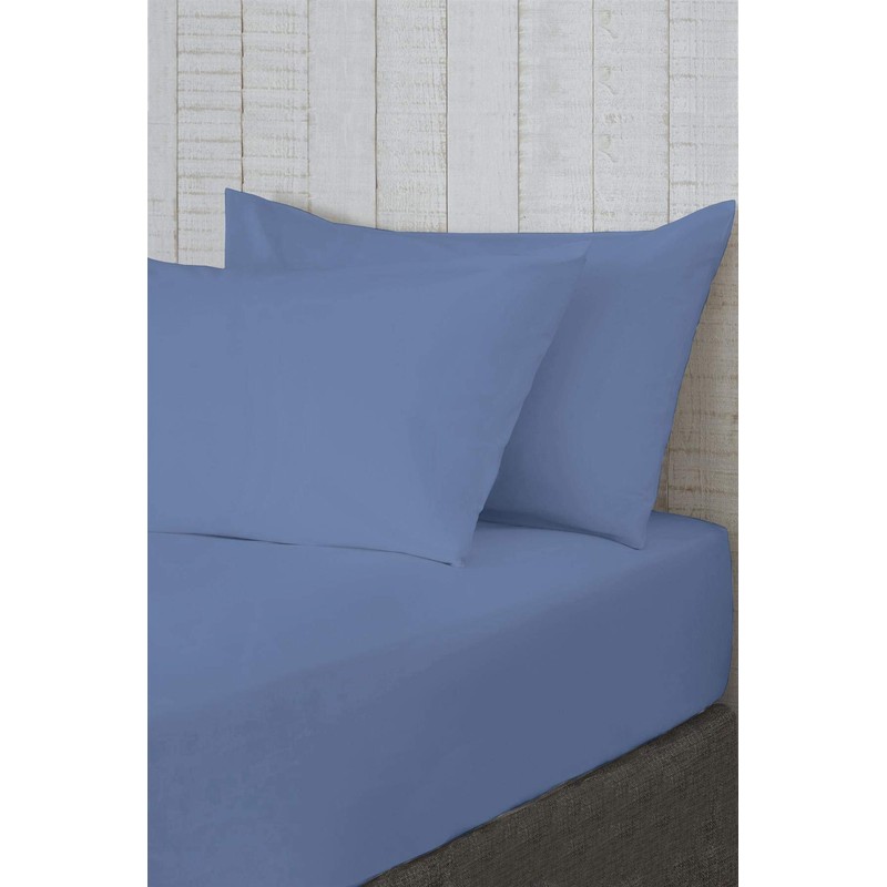 Nimsay Home Plain Dyed PolyCotton Modern Bed Fitted Sheets Soft