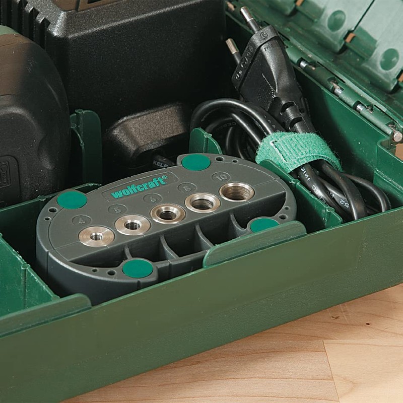 wolfcraft Universal Drill Set With Drilling Aid 6 Pcs. I