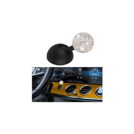 Bittwee Bling Car Push Start Button Cover, Crystal Rhinestone One-Touch Vehicle Engine Joystick Rocker Decor, Sparkling Auto Interior Decoration Accessories, Universal Fit (AB Color)