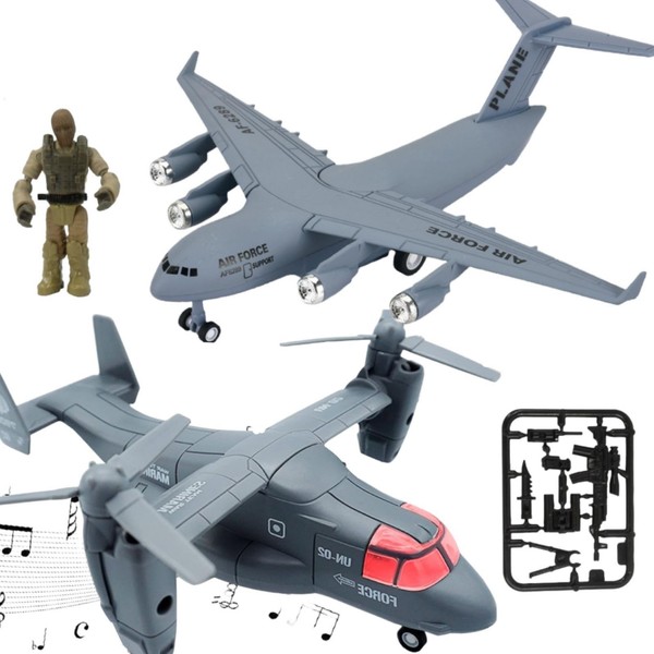 OTONOPI Die-cast Aircraft Airplane Military Helicopter Alloy Model Plane Toy