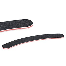 PROFICO 25 x Curved Nail File | Grit 100/180 | Premium Quality Nail File Set for Gel Nails Natural Nails (Black)