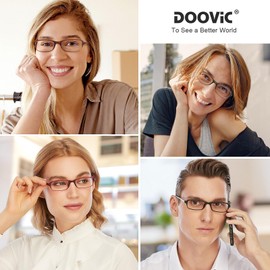 DOOViC 4 Pack Computer Reading Glasses Blue Light Blocking Anti Eyestrain Flexible Lightweight Readers for Women Men 2.5 Strength