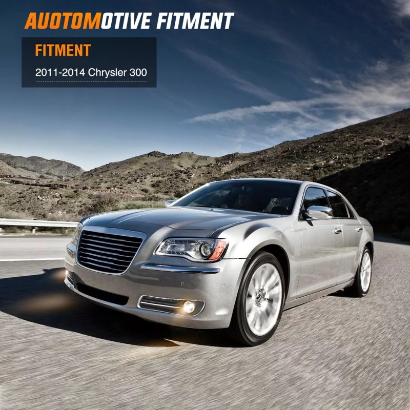 Nilight Fog Light Assembly for 2011-2014 Chrysler 300 Bumper Driving