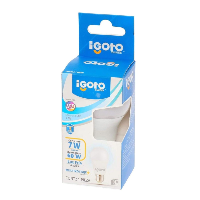 iGOTO F10P10107 10Pack Bombilla LED A55 7W 6500°K (Luz fria)