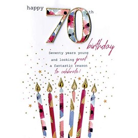 Just To Say Female Happy 70th Birthday Greeting Card Second Nature Cards JT178