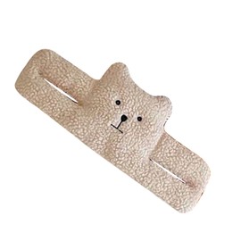 Door Clamp Protection, Lamb Cashmere PP Cotton Door Bang Stopper Anti Clamp Door Clamp Protection, Prevents Finger Clamping Injuries, Slamming Door (Small Bear)