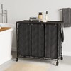 WOWLIVE Laundry Basket with Wheels, 142L Hamper 3 Section with