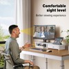 WOHOMO Dual Monitor Stand Riser with Drawers, Desk Organizers for