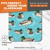 2 x MDF Glossy Top Coasters Square - Swimming Mallard