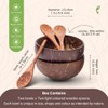 Bella Tree® Set of 2 Coconut Bowls with 2 Wooden
