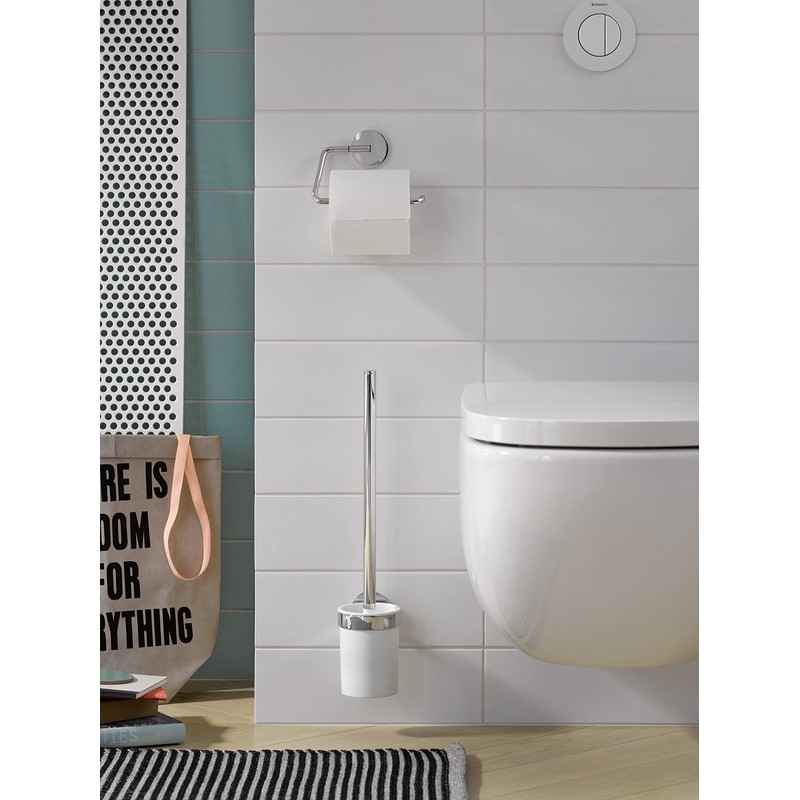 Emco Round Toilet Brush Set, Toilet Brush with Metal Holder