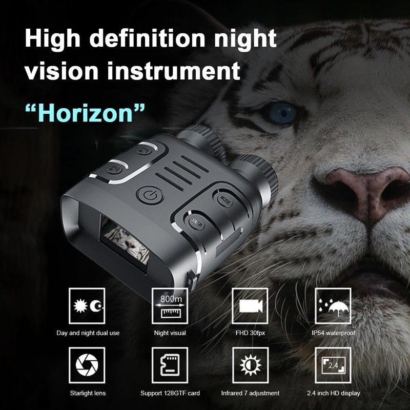 Djioyer Night Vision Goggles, 1080p Infrared Night Vision Binoculars, 5x