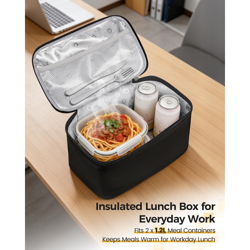 MATEIN CLASSIC Womens Lunch Box Backpack for Work, Insulated Lunch