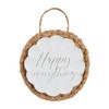 Mud Pie Happy Trivet Set, 9" x 9", WHITE