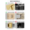 goldenwarm Brushed Gold Pocket Door Lock with Pull, Square Pocket