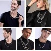 Cadena Torsal 3/4mm Acero Inoxidable Hombre Collar 60cm L