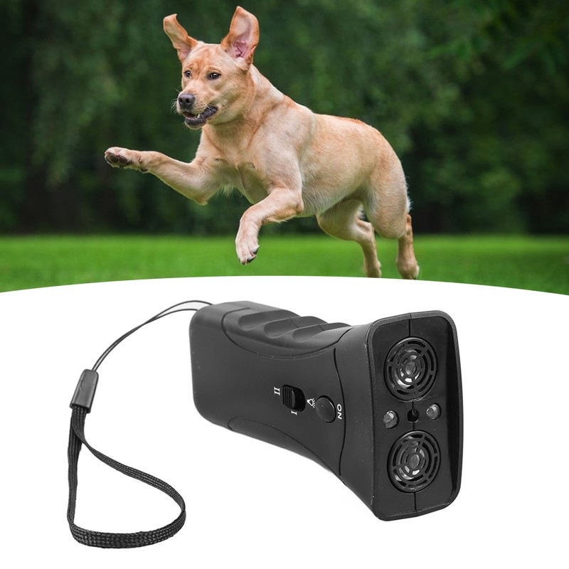 Dog Repeller Dual Sensor Ultrasound LED Light Laser Dog Deterrent