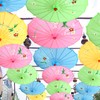 Dunzy 4 Pcs Chinese Handmade Umbrella Oiled Paper Classical Plum