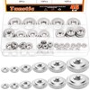 Tanstic 46Pcs Round Knurled Thumb Nuts Conector Lock Adjusting Nuts