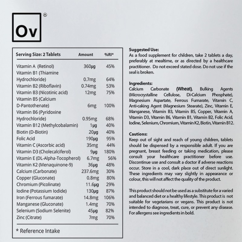 Ov Oxford Vitality Multivitamins for 11-18 Year Olds (120)