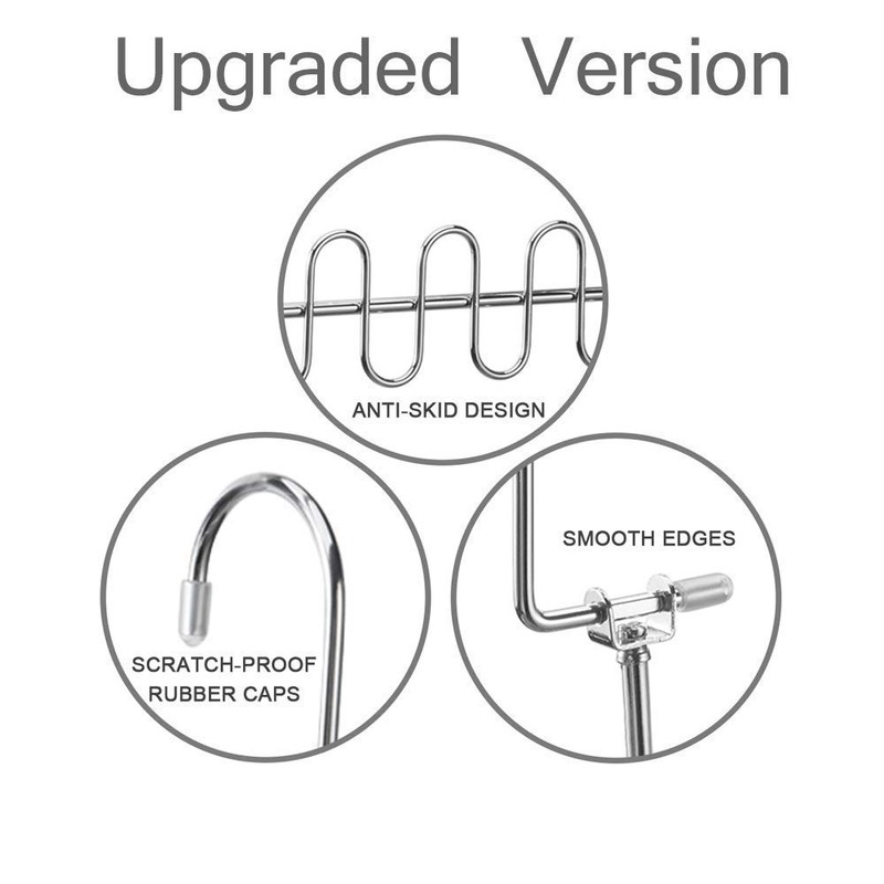 Meetu Space Saving Hangers Magic Cloth Hanger Metal Closet Organizer