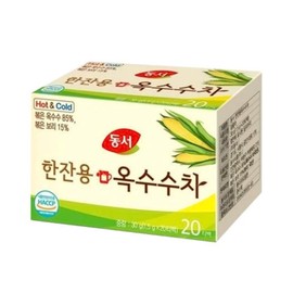 Korea Corn Tea, 1.5g x 20 bags (30g) Hot & Cold Single-Serving Tea Bags, for Dongsuh teabags