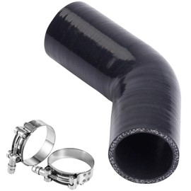 YSIL 3.5” 45 Degree Elbow Coupler Silicone Hose 4-Ply Reinforced Turbo Intercooler Intake Piping with T-Bolt Clamps 5MM Thickness