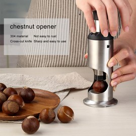 CHSEEO Chestnut Clip, 1 PC 304 Stainless Steel Chestnut Quick Opener Cracker, Ergonomic Design Chestnut Cutter Kitchen Tools