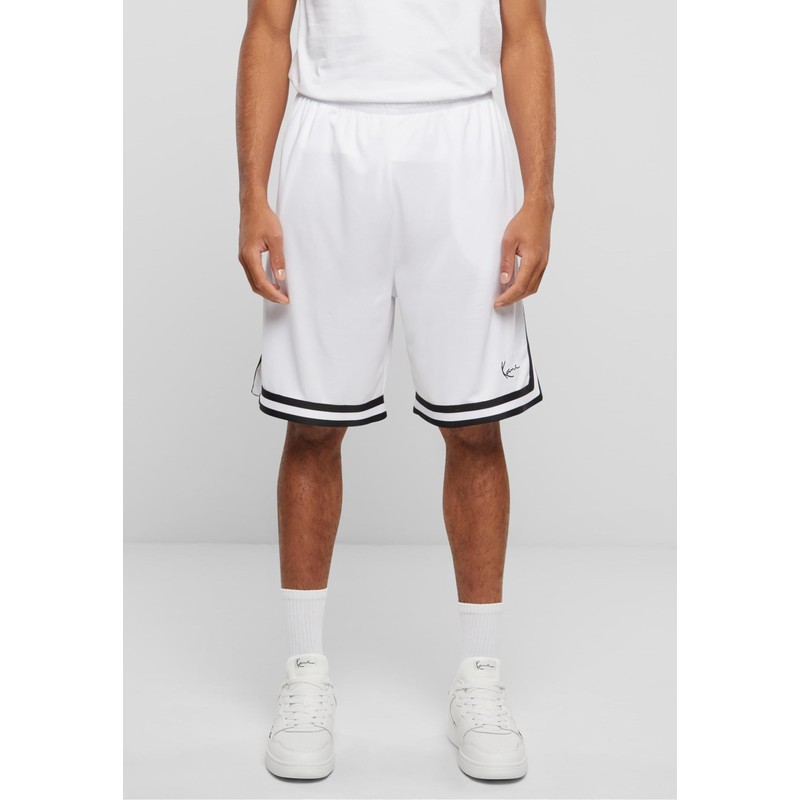 Karl Kani Men's Signature Mesh Shorts, white / black, XXL