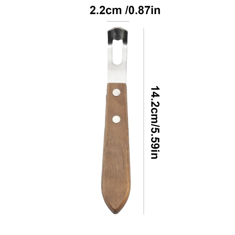 Channel Knife, Lemon Peeler Zester Tool, Wood & Stainless Steel