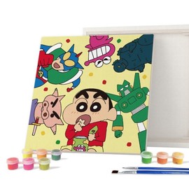 I Love Painting DIY Canvas Type Crayon Shin-chan Drawing Kit 25x25cm Crayon Shin-chan and Toy Friends / 아이러브페인팅 DIY캔버스형 짱구 그림그리기 25x25cm 짱구와 장난감친구들
