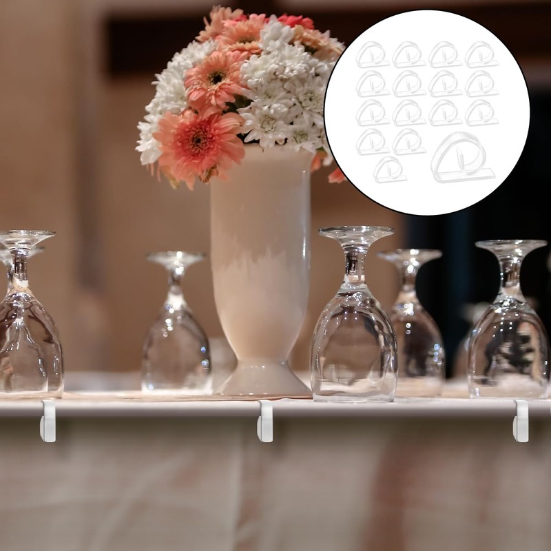 WELANE Clear Tablecloth Clips, 16 PCS Plastic Table Cover Clips